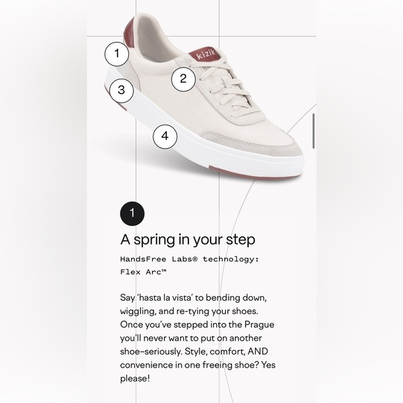 ♦️”Kizik” Men’s Prague Creme Brûlée Sneakers w/Handsfree Technology Size 11W♦️ - Picture 14 of 15